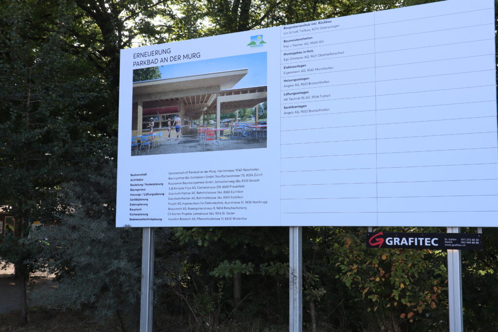 Parkbad - Infotafel Bauvorhaben 2024/25