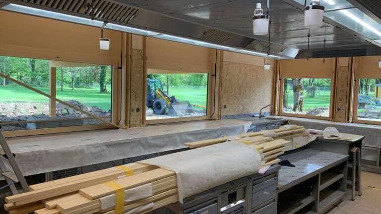 Ausblick aus der Küche mit Fenstern!